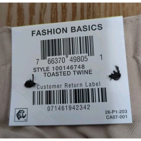 INC International Concepts Womens Size 4 High Rise Twill Shorts Toasted Twine - Picture 6 of 9